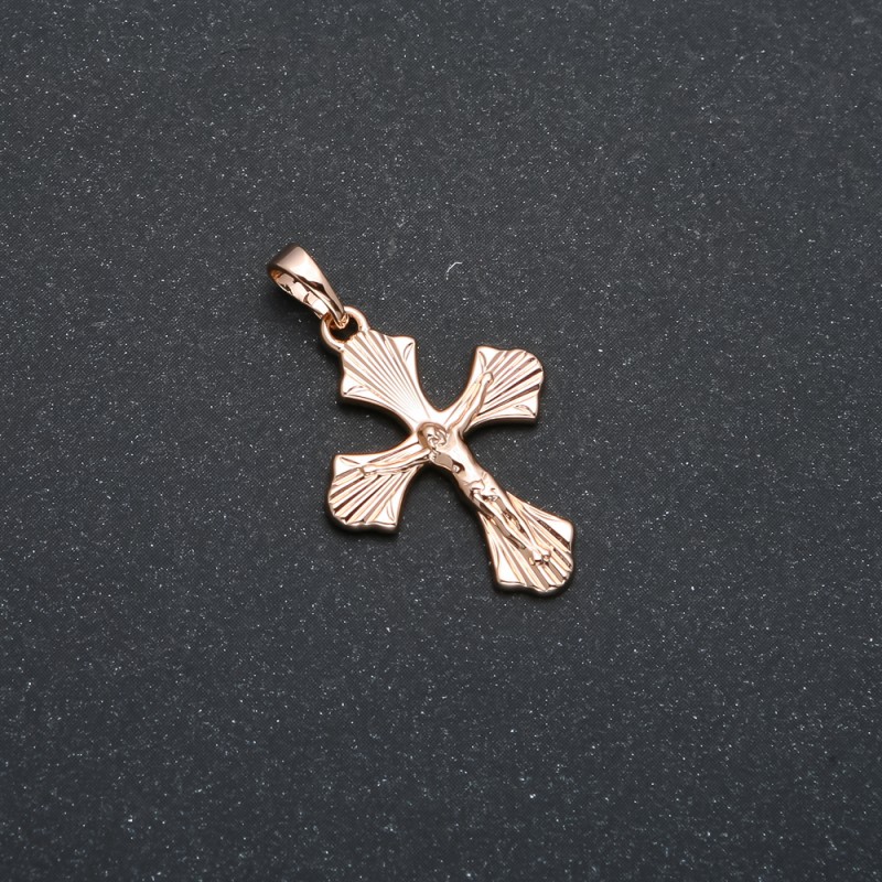 Xuping Pendant 18K Gold Plating Cross, 29x18mm diameter +