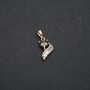 Xuping Pendant 18K Gold Plating with White and Green Crystal, 20x10mm diameter +