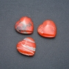 Souvenir Heart Stone Made of Natural Red Jasper, 25x25x7mm diameter+