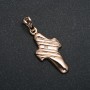 Xuping Pendant 18K Gold Plated Cross with white rhinestone, diameter 35x14mm+