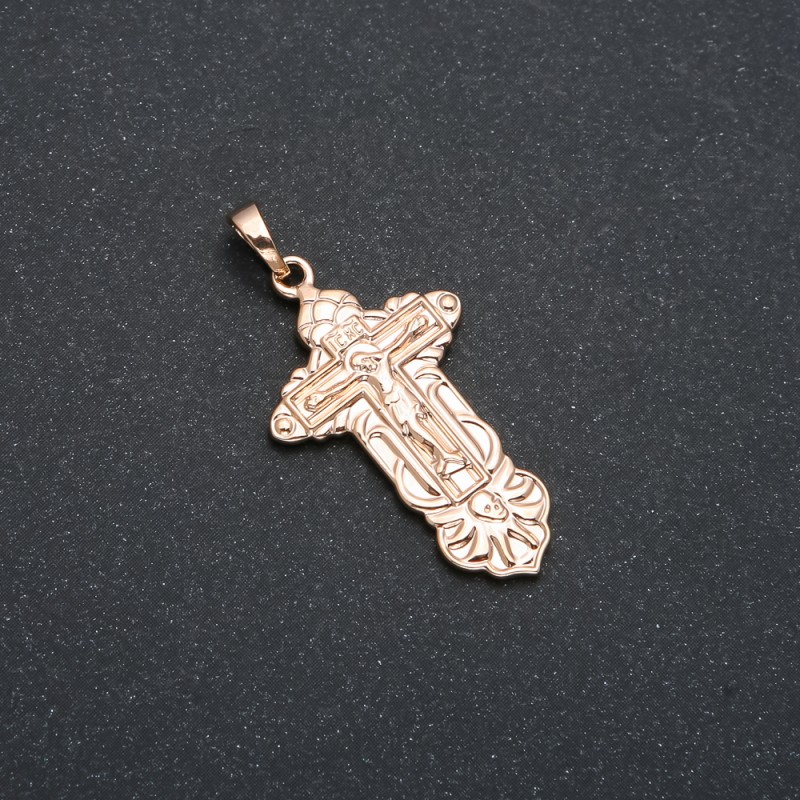 Xuping Pendant 18K Gold Plated Cross, diameter 35x18mm+