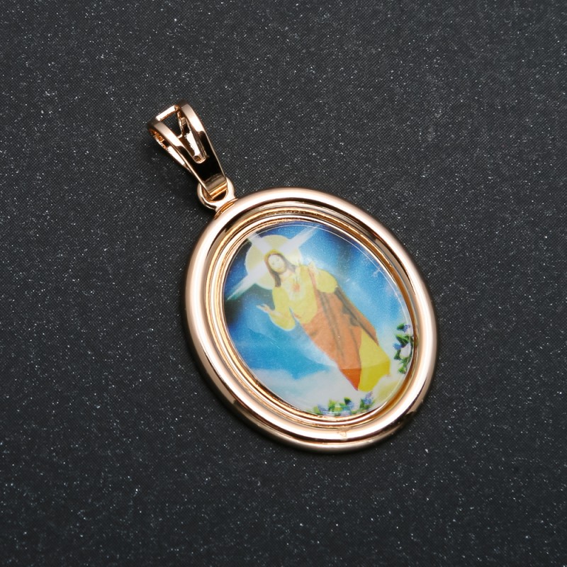 Xuping Pendant 18K Gold-Plated Icon, 33x20mm diameter +