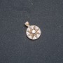 Xuping Pendant 18K Gold-Plated with White Rhinestones, 21x15mm diameter +