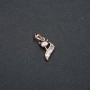 Xuping Pendant 18K Gold-Plated with White and Black Crystal, 20x10mm diameter +