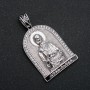 Xuping Pendant Rhodium Icon with White Rhinestones, 37x20mm diameter +