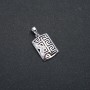 Xuping Pendant Rhodium with White Rhinestones, 25x12mm diameter +