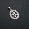 Xuping Rhodium Pendant with White Rhinestones, 24x15mm +
