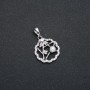 Xuping Rhodium Pendant with White Rhinestones and Pearl, 25x16mm +