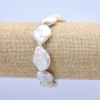 Baroque Pearl Bracelet on Elastic, diameter 22x15mm+-, length 18cm+