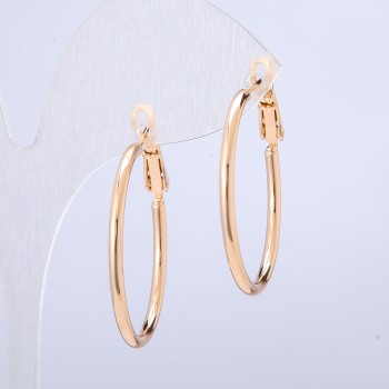Xuping Ring Earrings 18K Gold Plated, 2.2mm thickness +-, 47mm diameter +