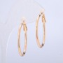 Xuping Ring Earrings 18K Gold Plated, 2.2mm thickness +-, 47mm diameter +