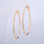 Xuping Ring Earrings 18K Gold Plated, 2mm thickness +-, 60mm diameter +