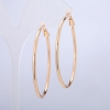 Xuping Ring Earrings 18K Gold Plated, 2mm thickness +-, 65mm diameter +