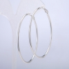 Xuping Hoop Earrings with Rhodium Plating, thickness 2.1mm +/-, diameter 51mm +