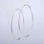 Xuping Hoop Earrings with Rhodium Plating, thickness 2.1mm +/-, diameter 51mm +
