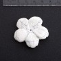 Flower Cabochon made of Howlite natural stone, 41mm diameter