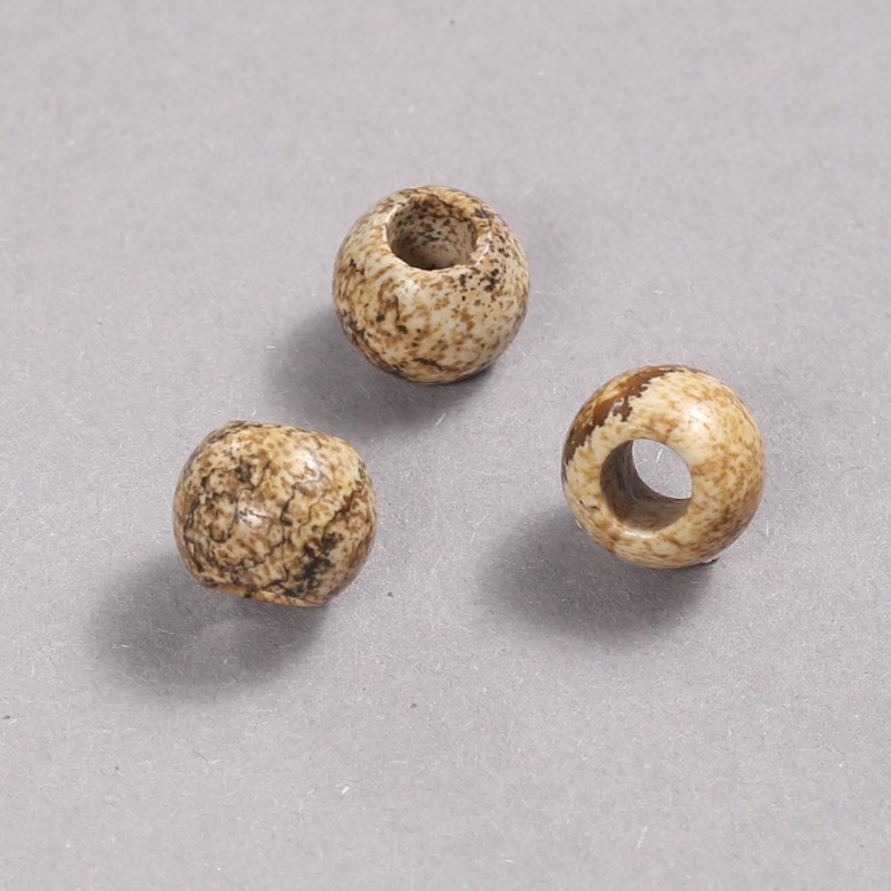 Pandora Natural Stone Picture Jasper Bead 12x10mm, hole diameter 5mm +