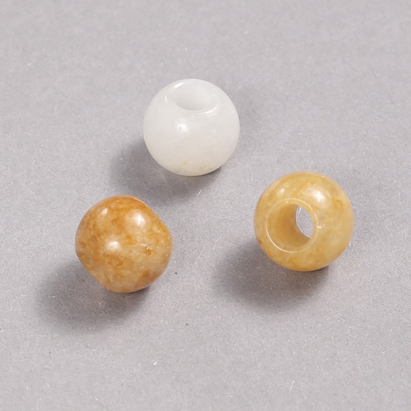 Pandora Natural Stone Yellow Agate Bead 12x10mm, hole diameter 5mm +