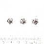 Bead Findings "Crazy Bee" 8x9mm, Hole Diameter 1.5mm, Silver Metal Colour, Pack 20g (+/- 31 pcs)