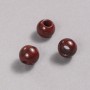 Pandora-Style Bead, Natural Red Jasper, 12x10mm, hole diameter 5mm +