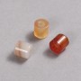 Pandora-Style Bead, Natural Carnelian, 9x9mm, hole diameter 3.5mm +
