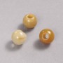 Pandora Bead Natural Stone Yellow Agate 14x12mm + -, hole diameter 5.5mm +