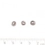 Jewellery Finding Bead "Heart pattern" 6x6mm, hole ⌀1mm, "silver" metal colour, pack 20g +/- 45pcs
