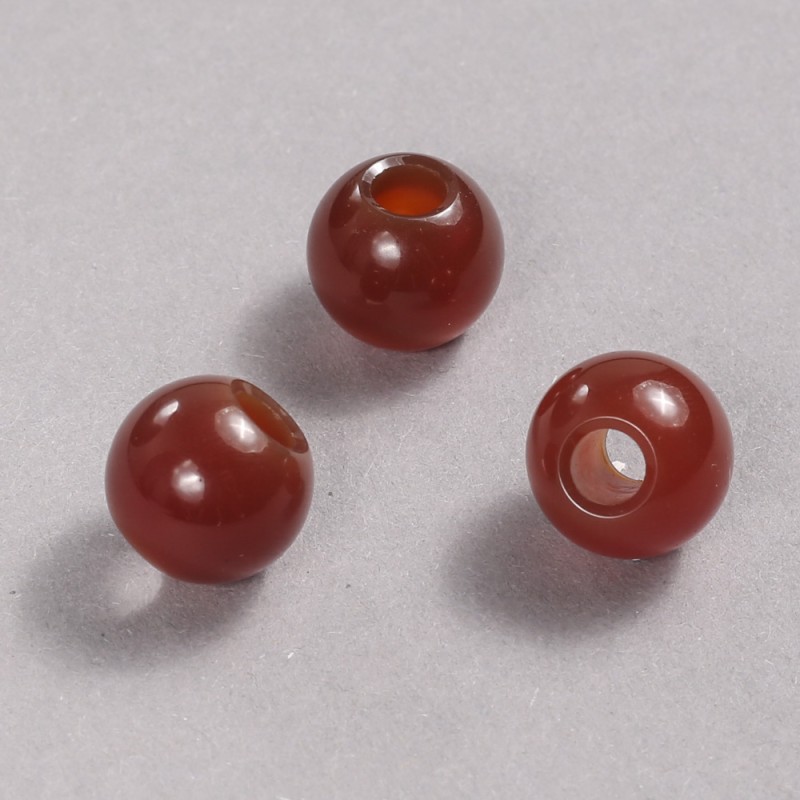 Pandora Bead Natural Stone Carnelian 14x12mm + -, hole diameter 5.5mm +