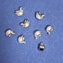 Pandora-Style "Dove" Bead 8x10mm, 5mm Hole, 20g Pack ±14pcs