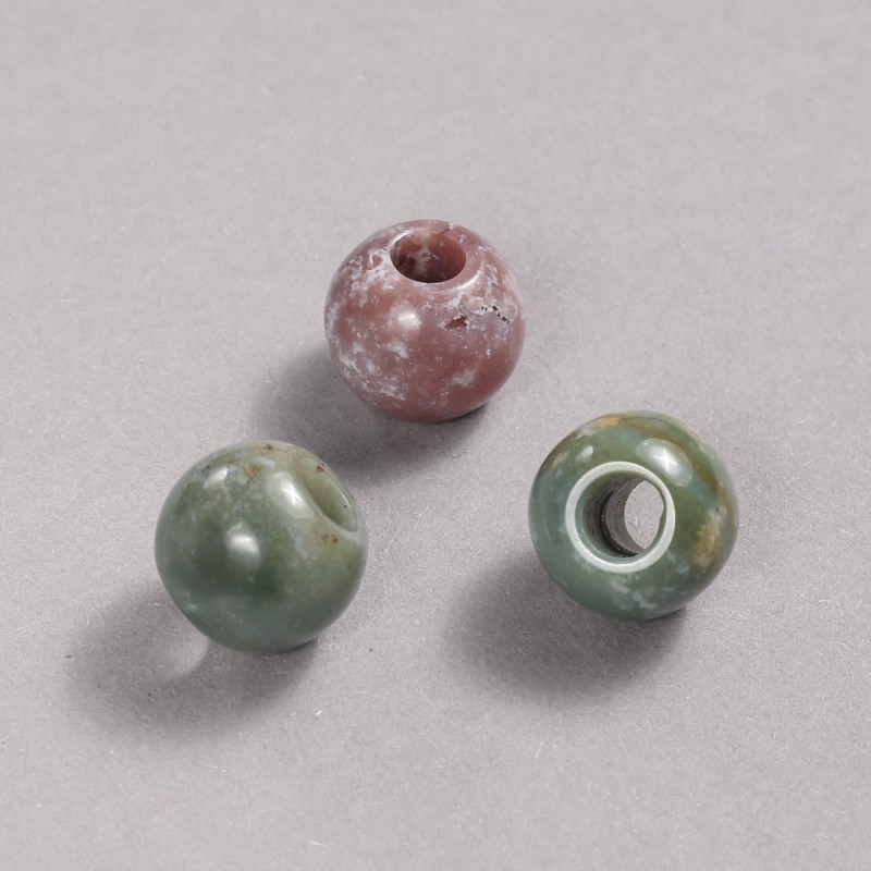 Pandora Bead Natural Stone Multicolour Jasper 16x14mm + -, hole diameter 5.5mm +
