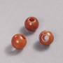 Pandora Bead Natural Stone Carnelian 16x14mm +/-, hole diameter 5.5mm +