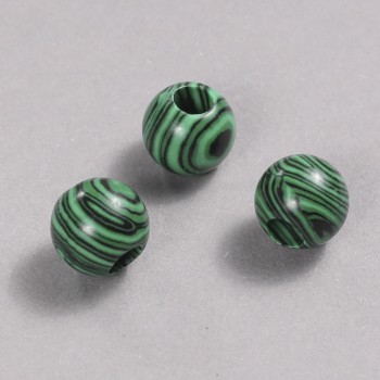 Pandora Bead Malachite 16x14mm + -, hole diameter 5.5mm +