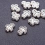 Bead Findings Cross 14x12mm, Hole Dmm, Silver Metal Colour, Pack 20g (+/- 10 pcs)