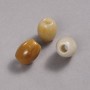 Pandora Bead Natural Stone Yellow Agate 16.5x15.5mm +/-, hole diameter 5.5mm +