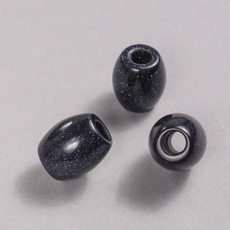 Pandora Bead Aventurine Blue Sand Cairo Night 16.5x15.5mm +/-, hole diameter 5.5mm+