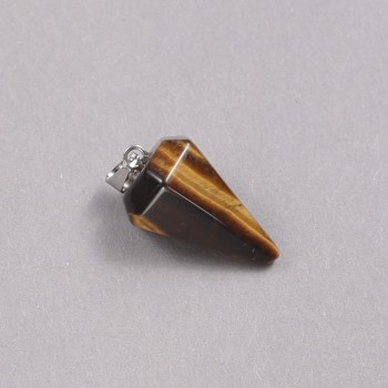 Pendulum Pendant made of natural Tiger's Eye 14x22x30mm+