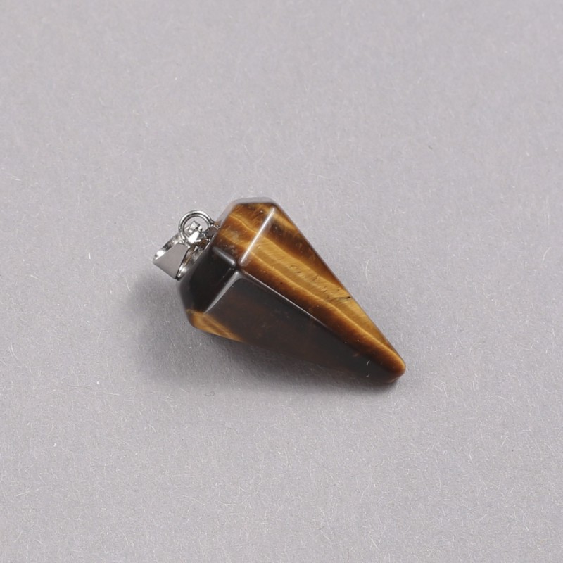 Pendulum Pendant made of natural Tiger's Eye 14x22x30mm+