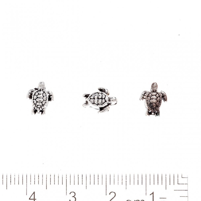 Nautical "Shell" Bead Finding, Hole Ø1mm, Metal Colour "Silver", Pack 20g +/-38pcs