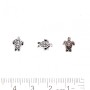 Nautical "Shell" Bead Finding, Hole Ø1mm, Metal Colour "Silver", Pack 20g +/-38pcs