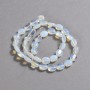 Moonstone (Synthetic) Beads on Strand, Smooth Oval, 10x8mm diameter+/-, 39cm length+