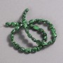 Malachite (Pressed) Beads on Strand, Smooth Oval, 10x8mm diameter+/-, 39cm length+