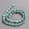 Turquoise Beads, Smooth Oval, 10x8mm diameter+/-, 39cm length+