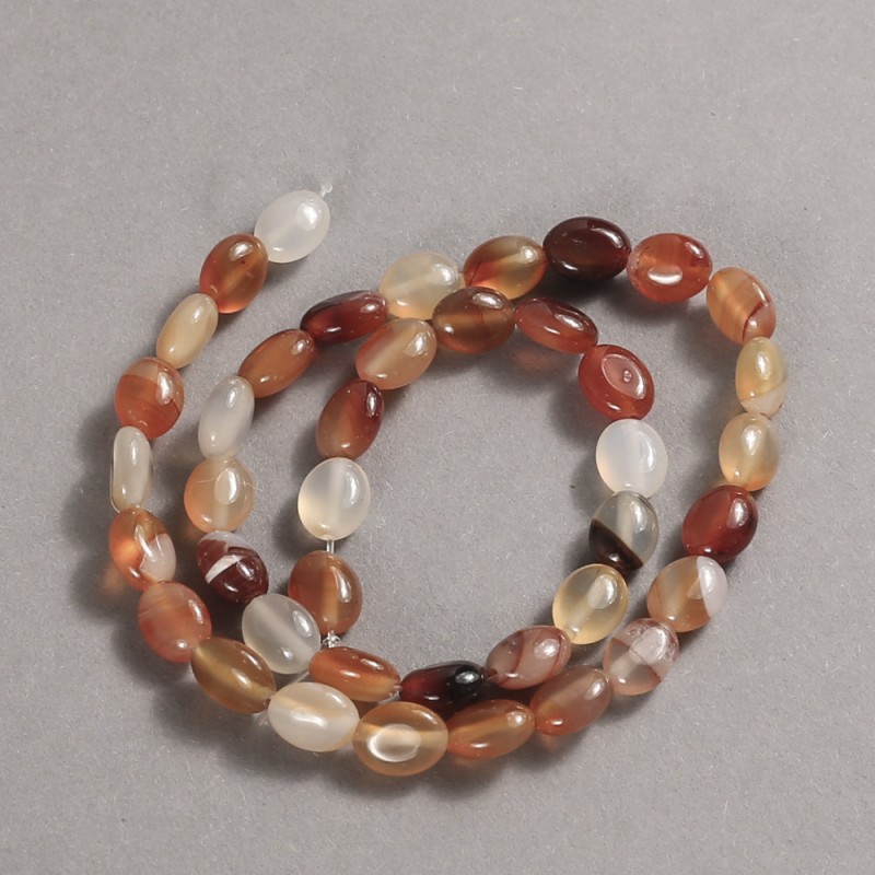 Carnelian Natural Stone Beads on Strand, Smooth Oval, 10x8mm diameter+/-, 39cm length+
