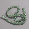Beads on Thread Natural Stone Nephrite Smooth Oval, diameter 10x8mm +/-, length 39cm +