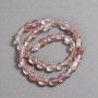 Beads on Thread Natural Stone Chalcedony Smooth Oval, diameter 10x8mm +/-, length 39cm +