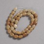 Beads on Thread Natural Stone Yellow Agate Smooth Oval, Diameter 10x8mm +/-, Length 39cm +