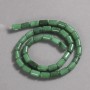 Beads on Thread Natural Stone Chrysoprase Smooth Cylinder, Diameter 10x6mm +/-, Length 41cm +