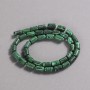 Beads on Thread Malachite (pressed) Smooth Cylinder, diameter 10x6mm +/-, length 41cm +