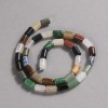 Beads on Thread Natural Stone Assorted Smooth Cylinder, Diameter 10x6mm +/-, Length 41cm +