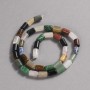 Beads on Thread Natural Stone Assorted Smooth Cylinder, Diameter 10x6mm +/-, Length 41cm +